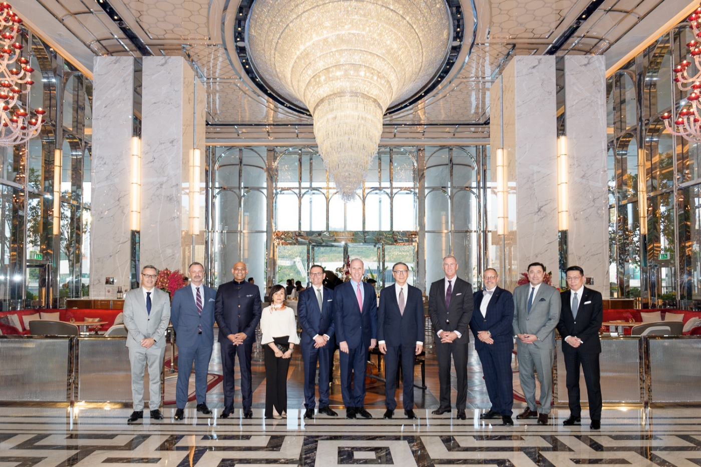 Guests took a memorable shot at the Raffles lobby.