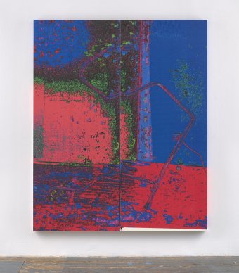 Wade Guyton, Untitled, 2023, Epson UltraChrome HDX inkjet on linen, 213.4 x 175.3 cm, (c) Wade Guyto. Photo: Ron Amstutz. Courtesy Galerie Gisela Capitain, Cologne.